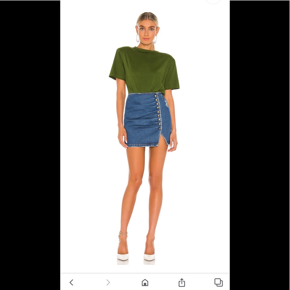 NWT Retrofete Willa Denim Mini Skirt Medium